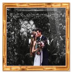 CountryArtHouse 12x16 Gold Bamboo Picture Modern Backin Photo Frame