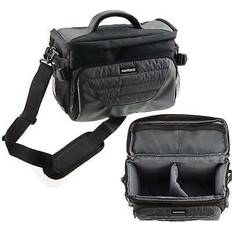 Navitech Navitech grey shoulder camera bag for om system om-5 camera Black