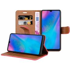 Huawei P30 Pro Mobile Phone Covers iCatchy Red For Huawei P30 Pro Wallet Book Leather Case Cover