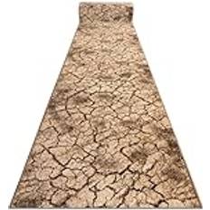 RUGSX Alfombra De Pasillo Karmel Terra Suelo Agrietado - Tuerca 100 cm x 200 cm cm