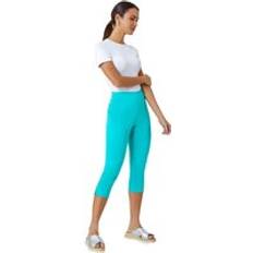 Turquoise - Woman Trousers Roman Cropped Stretch Trouser Teal