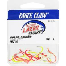 Eagle Claw ECCLR-4 Size 4 Fish Hooks 20 Pack