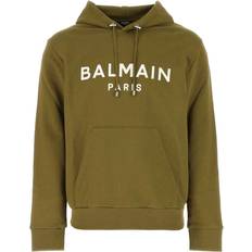 Balmain 3XL Gensere Balmain Stretch-bomull olivengrønn sweatshirt Green