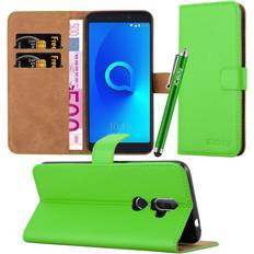 iCatchy Lime For Alcatel 3V Premium Leather Wallet Case Cover Green