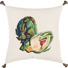 Cotton Cushion Covers Rizzy Home Artichoke Cotton Light Texture Pillow Cushion Cover Green (50.8x50.8)