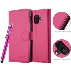 iCatchy Pink For Samsung Galaxy A6 Leather Wallet Case Cover