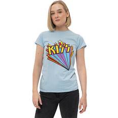 Kiss Vintage Stars Skinny T Shirt - Blue