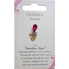 Xpressions Guardian Angel October Birthstone Angel Pin With Gem Stone Sentimental Gift Idea Grey