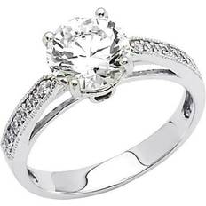 Engagement Ring - White Gold/Diamond/Transparent