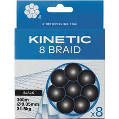 Kinetic Fiskeliner Kinetic 8 Braid Black 300m