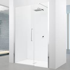 Showers Novellini Young Semi-Frameless Tempered Glass Pivot Shower