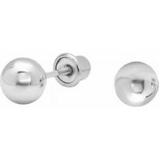 Precious Stars Jewelry 14kt White Gold 2mm Ball Stud Screwback Earrings