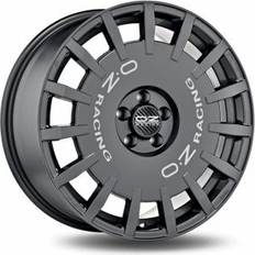 OZ Rally Racing Dark Graphite Silver Lettering 8x17 4/108 ET25 B75