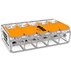 Wago 30 stycken 221-415 anslutningsterminal 5 kablar med spak 0,2-4 qmm liten design, transparent