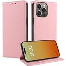 MOJIA fodral till Motorola Moto G84 5G, [stark magnetisk stängning] Premium PU-läder plånbok fodral flip telefonfodral, korthållare multifunktionellt fodral. Rosa