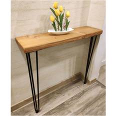 MODERIX Hairpin 3R Light Oak Console Table 15.2x91.4cm