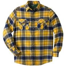 Flannel Shirts KingSize Men's Big & Tall Plaid Flannel Shirt in Yellow Plaid 5XL