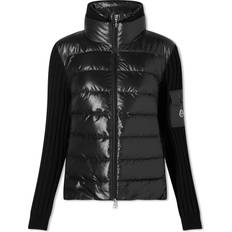 Moncler Women's High Neck Padded Cardigan Black