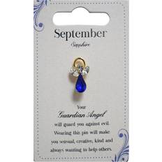 Xpressions Guardian Angel September Birthstone Angel Pin With Gem Stone Sentimental Gift Idea Grey