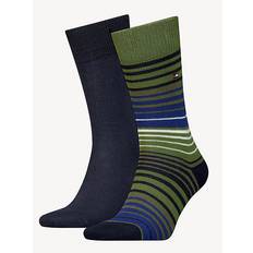 Tommy Hilfiger Green Underwear Tommy Hilfiger 2-Pack Classics Stripe Socks DARK GREEN COMBO UK6-9