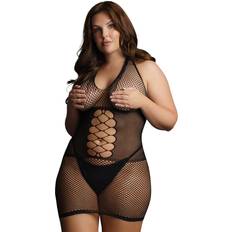 Le Désir Peek-A-Boo Fishnet Dress Plus