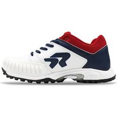 Women Baseball Shoes RIP-IT Women's Ringor Spirit V Flite Pitching Softball Turf Shoes 8 White/Navy