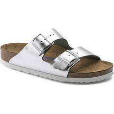 Schoenen Birkenstock arizona naturleder silber weichbettung damen sandalen Silber