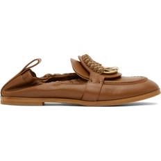 See by Chloé Läder Loafers Med Guldtonad Hårdvara