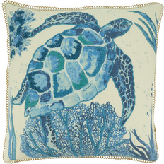 Cushion Covers Saro Sea Turtle with Poly Filling Cushion Cover Blue (50.8x50.8)