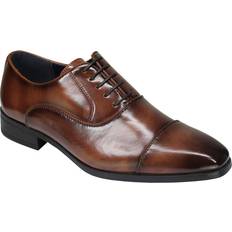 Patent Leather Oxford Xposed 40, Brown Mens Patent Leather Lined Classic Lace up Oxford Shoes Toe Cap Smart Formal