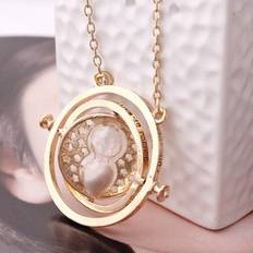 Harry Potter Time Turner Halsband Hermiones Vit Sand goldplated