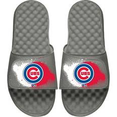 Islide Men's Gray Chicago Cubs Spray Paint Sandals