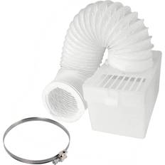 White Goods Accessories Spares2Go Condenser Vent Box & Hose Kit With Screw Clip for Swan Vented Tumble Dryer 4" 100mm Diameter