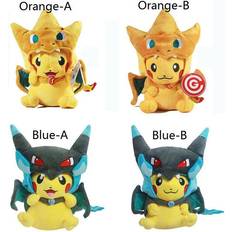 Orange-A Blue-A Pikachu Cosplay Plush Toys Mega Pokemon Cos Charizard Soft Stuffed Kids Toy