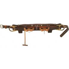 DIY Accessories Klein Tools 41 to 49" Waist Belt 2 Pocket, 5" Wide, Brown, Leather Part #5282N-25D