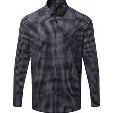Steel Tops Premier Maxton Checked Long-Sleeved Shirt Dark Grey