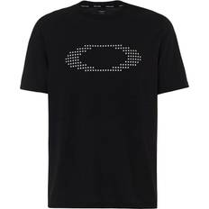 Oakley T-shirts Oakley Short Sleeve Crew Neck Black Mens Ellipse T-Shirt 457356 02E Cotton