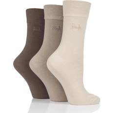 Pringle Pack Gentle Ankle Grip Socks Beige, Beige, Women