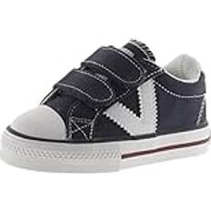 Victoria Unisex – Kinder Low-top 1065163-KIDS Low-TOP TRIBU Canvas & Klettverschluss & Kontrast Marino