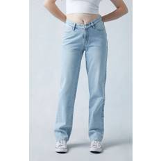 Pantalons & Shorts PacSun Women's Eco Light Indigo V-Dip Dad Jeans in Indigo