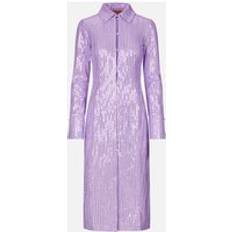 Lila - Mesh Klänningar Stine Goya Sgsonja, 2020 Structured Sequins Dam Midiklänningar
