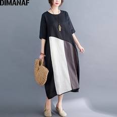 Dresses Plus Size Summer Women Dress - Black