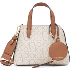 Calvin Klein Bags Calvin Klein Millie Signature Triple Compartment Crossbody with Zippered Pouch Vanilla Khaki/Caramel