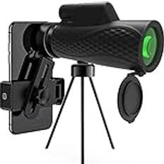 Binoculars & Telescopes Noaled Gifts for Men Adults Kids,12X42 Monocular Telescope for Adults, High Definition Monocular with Smartphone Holder &