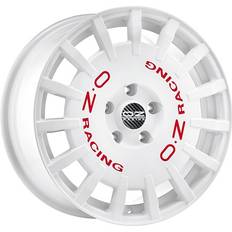 18" - 5/108 Bilfälgar OZ Rally Racing White Red Lettering 8x18 5/108 ET45 B75