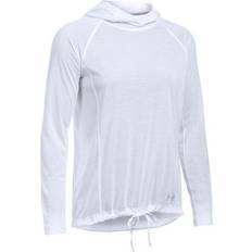 Under Armour Women Jumpers Under Armour Threadborne Womens White Hoodie Textile