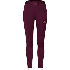 Red Tights Puma x Kenza Womens Leggings Stretch Jersey Gym Casual Tight 578781 01 Burgundy Textile