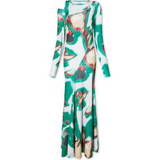 Midi-jurk - Multikleur Jurken Wood Wood Erica Wrap Midi Dress - Bright Green