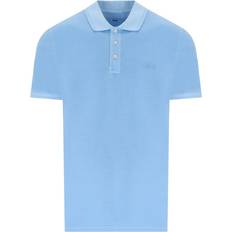 Woolrich Oberteile Woolrich Herren Stückgefärbtes Mackinack-Polo aus Stretch-Baumwoll-Piquet Blau Größe