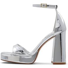 Aldo Silver Slippers & Sandals Aldo Women's Montag Heeled Sandal, Silver